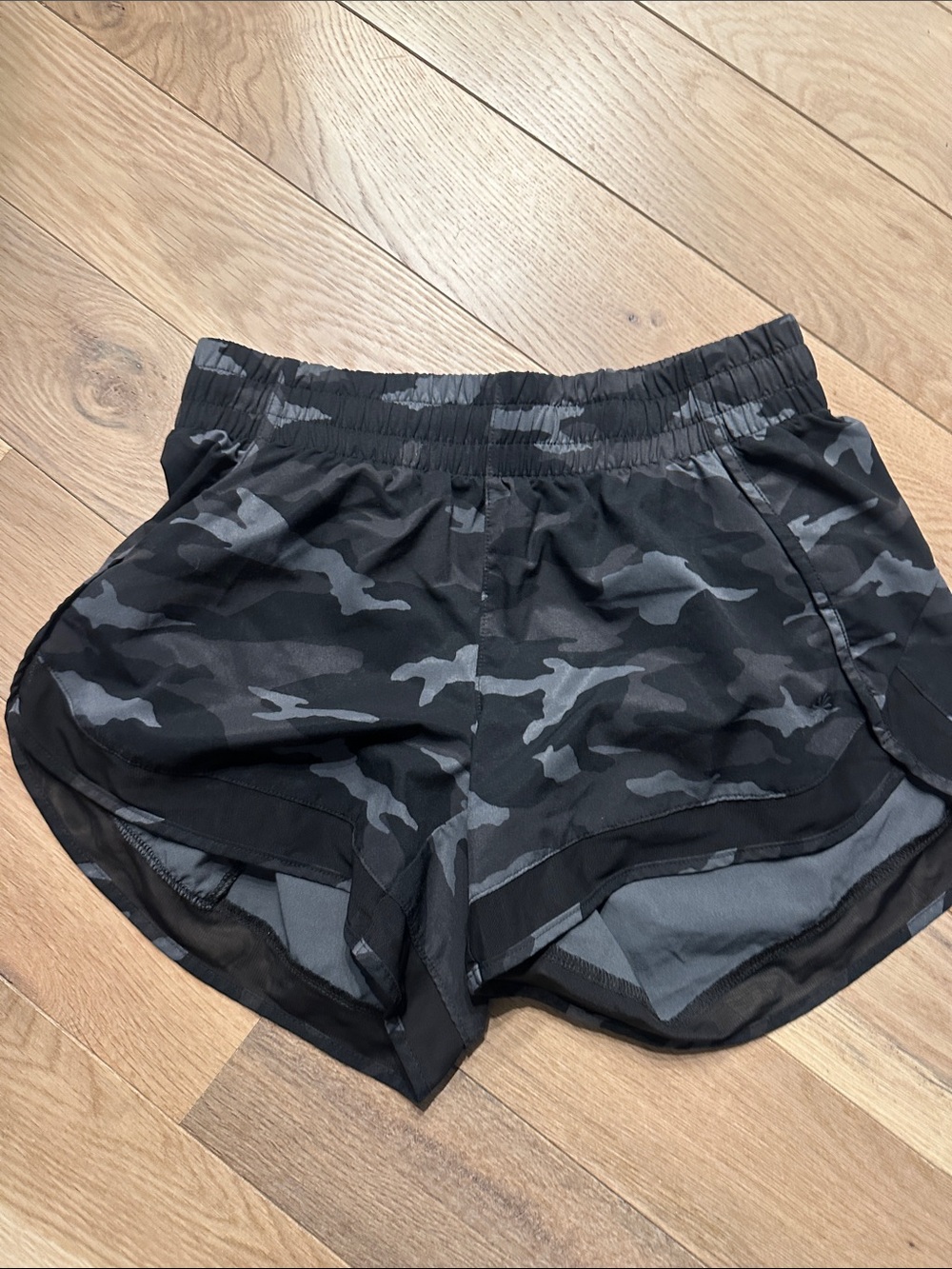 Athleta Women's Gray & Black Camo Athletic Shorts